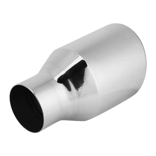 Universal 63-102mm Single Layer Crimped Bevel Throat Steel Exhaust Pipe Tip Car Modification