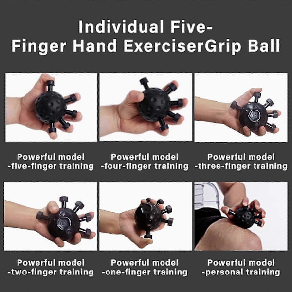 Handträningsboll Finger Tränare Styrketränare Träning Stressbollar Stressboll Handledstränare Verktyg Ny ny