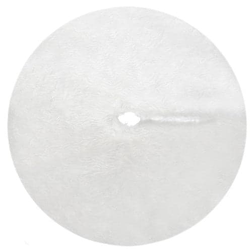 Juletræstæppe hvid 90 cm langhåret polyester