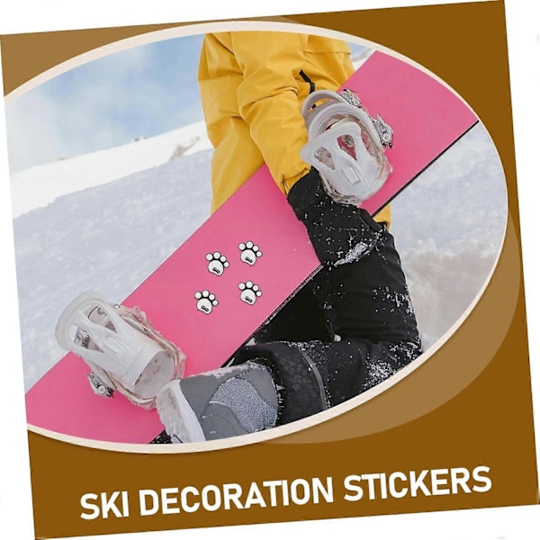 4 stk. Ski Klistremerker Surfebrett Stompepute Spike Stomp Snowboard Grip Klistremerke Modulær Matte Stompepute Snowboard