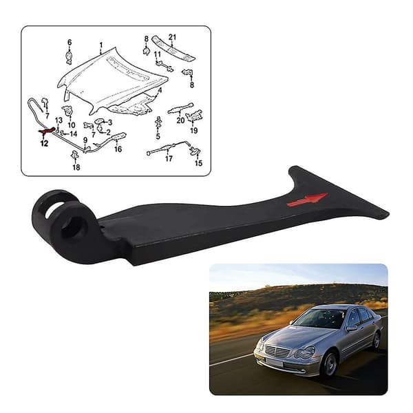 Front Grille Hood Release Handle Pull Strap 2038870427 För C230 C240 C320 W203 C32 2.6l 3.2l