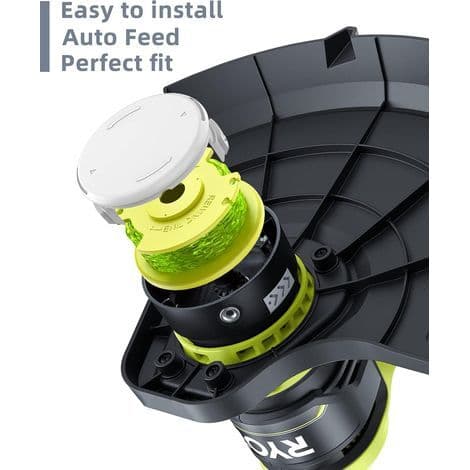 7-pakks erstatningssnelle for Ryobi One+ AC14RL3A 18v 24v 40v gresstrimmere, 2 mm diameter snelle, 3,3 m lengde (6 trimmertråder, 1 C