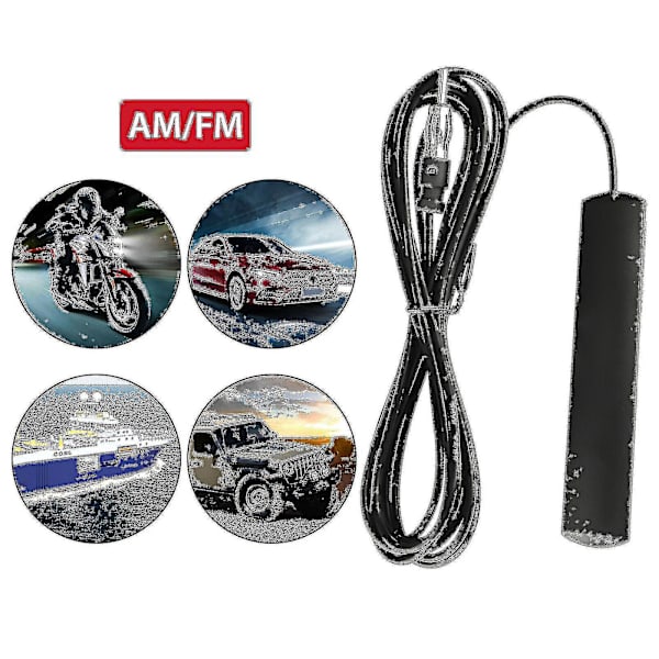 Bilradio Stereo Skjult Antenne Fm Am Til Køretøj Lastbil Motorcykel Båd