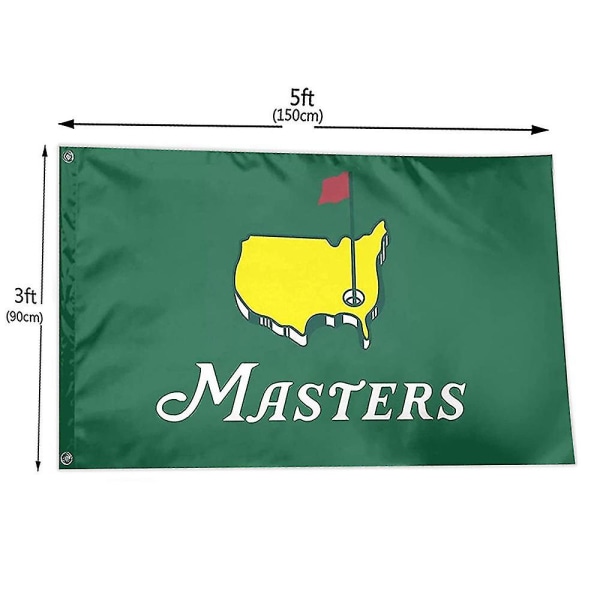 Masters Flag 3x5ft Dobbeltsidig Indendørs Udendørs Dekoration Banner Amerikanske Golf Flag