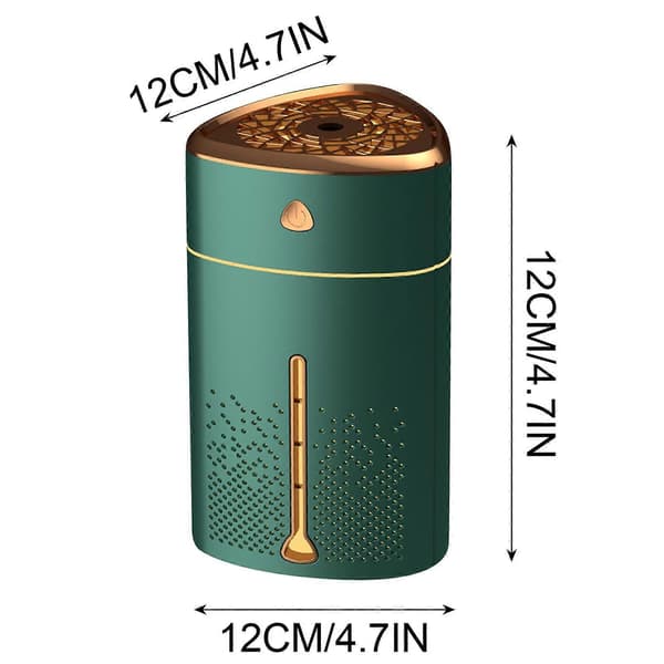1000ML Luftfukter USB Diffuser Aromaterapi Eterisk Olje LED Nattlys Tåke Renser Luftfukter Grønn
