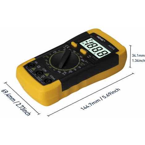 Digitalt LCD Multimeter, DC Tester Multimeter