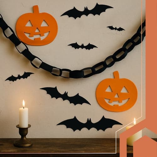3D bat stickers 56-pack black PVC with double-sided tape
