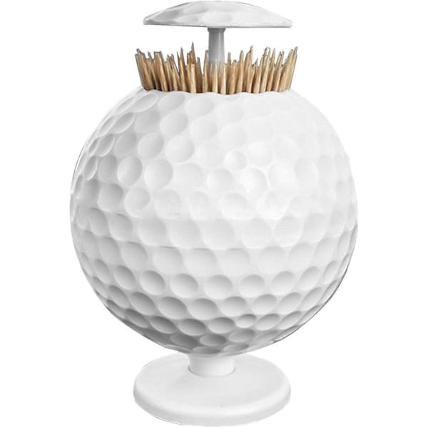 Automatisk tandstikdispenser | Automatisk tandstikholder i golfboldform | Automatisk tandstikæske til hjemmet, køkkenet, spisestuen, baren