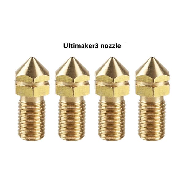 3D-printer Ultimaker Um3 Ekstruderdyser Messingdyser 0,4 mm 3,0 mm/0,11 tommer 4 stk