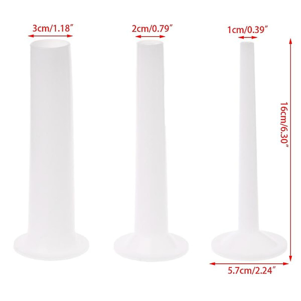 3pcs Plastic Sausage Filling Stuffing Tube For Handmade Meat Grinder Stuffer 5#