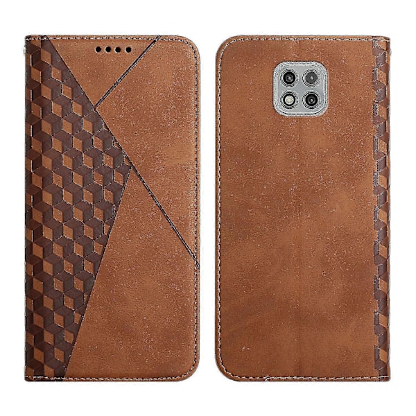 Motorola Moto G Power 2021 Deksel Premium Cover Magnetisk Lær Folio Etui Coque - Brun