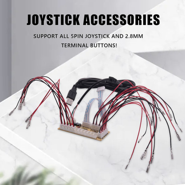 Zero Delay Game USB Encoder PC Till Joystick För Mame & Retropie Projects delar
