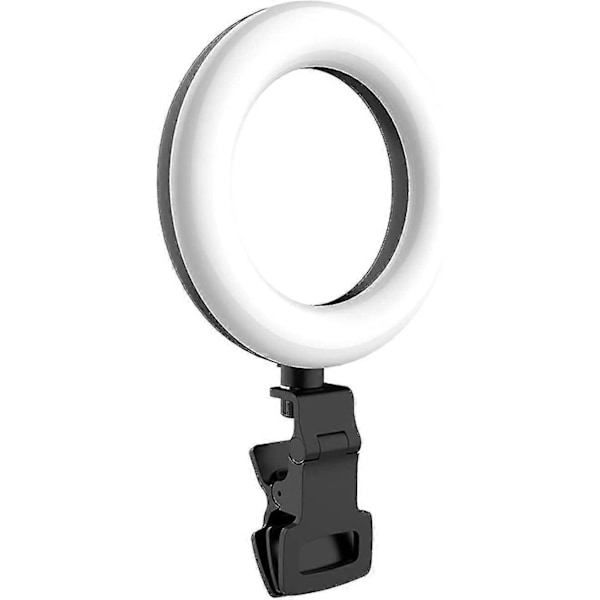 Usb Mini Ring Light, Fotograferingslys, Konferanselyssett, Med 5 Farger Og 10 Lysstyrkenivåer, Klemme For Håndarbeid, Nattlys, Sminke