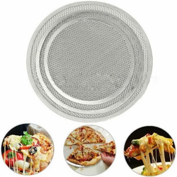 Non-stick pizzabakeplate i aluminium – Perforert design for jevn steking – 25,4 cm diameter