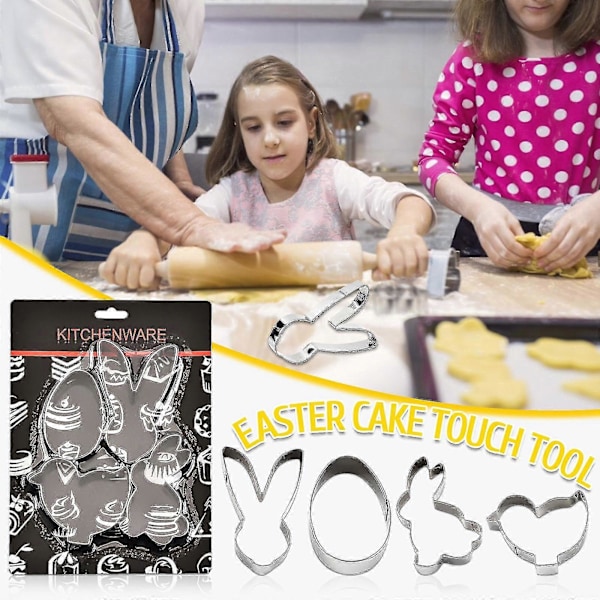 Påskehare Egg Kyllingform Kake Dessert Kutter eierfarben ostern J
