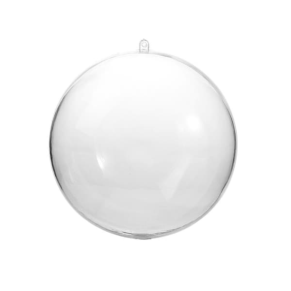 5 stk. transparente runde kuler 12 cm plastkuler hule kuler