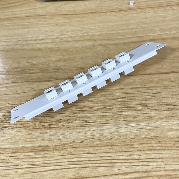 Ethernet Patch Panel Cat5e 6 Port RJ45 Vegg- og Rackmontering Keystone Jack Modul