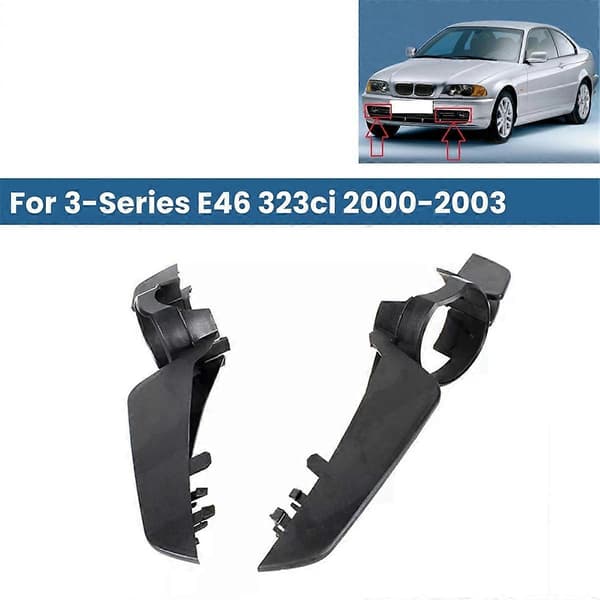 1 Par Bil Front Støtfanger Tåkelys Deksel Ramme for 3-Serie E46 323ci 2000-2003 51118204358 511182043