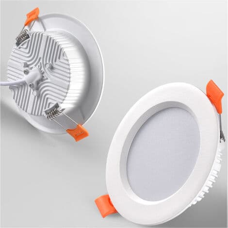 Forsænket LED Panel Spotlight Rund Ekstra-Flad Cut Downlight Panel Varm Hvid (2,5 tommer)