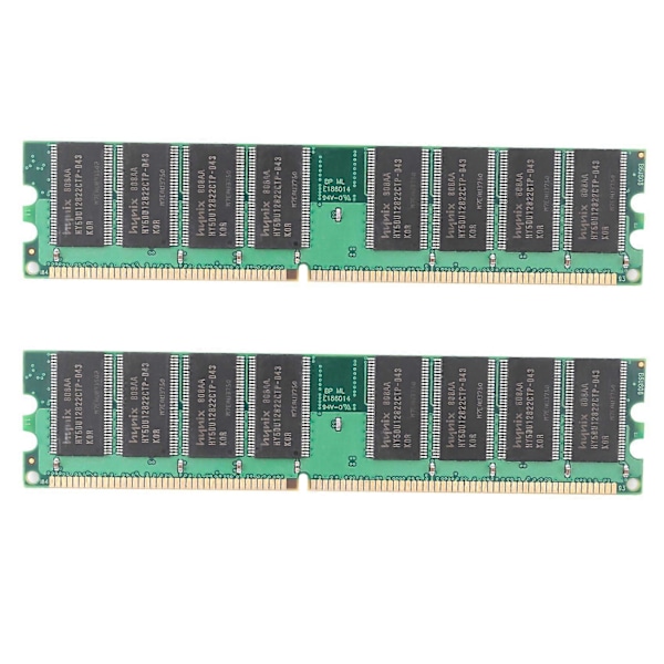 2X DDR 1GB PC Hukommelse Ram DDR1 Desktop PC3200 400MHz 184 Pin Non-ECC Computer Memoria Modul