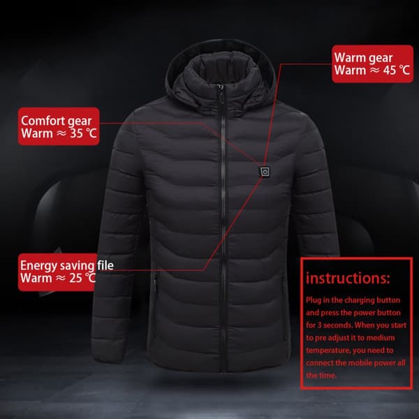 USB Heated Jacket - Stay Warm This Winter with 8-Zone Heating