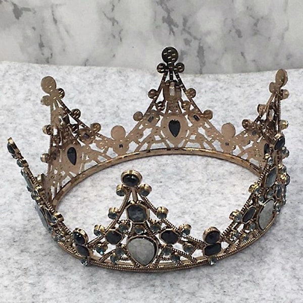 Retro Bryllup Rhinestones Krone Hodebånd Kvinner Halloween Hodeplagg Fotorekvisitter