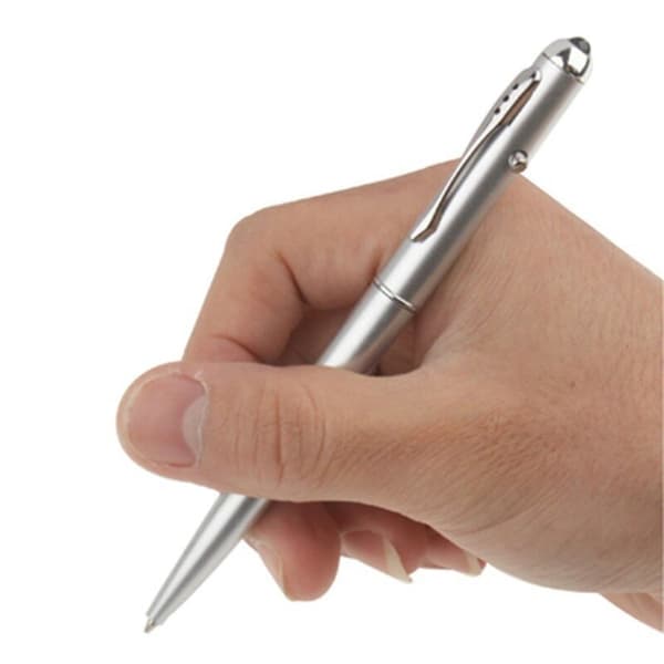 2x Usynlig blækpen med UV-lys pengeseddeldetektor