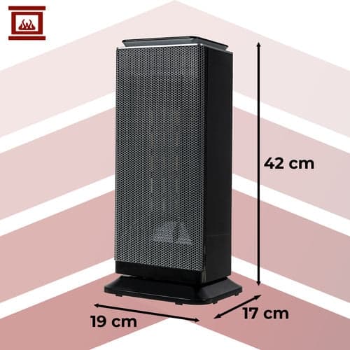 Ceramic Electric Heater 2000W with Remote Control LED Display Black