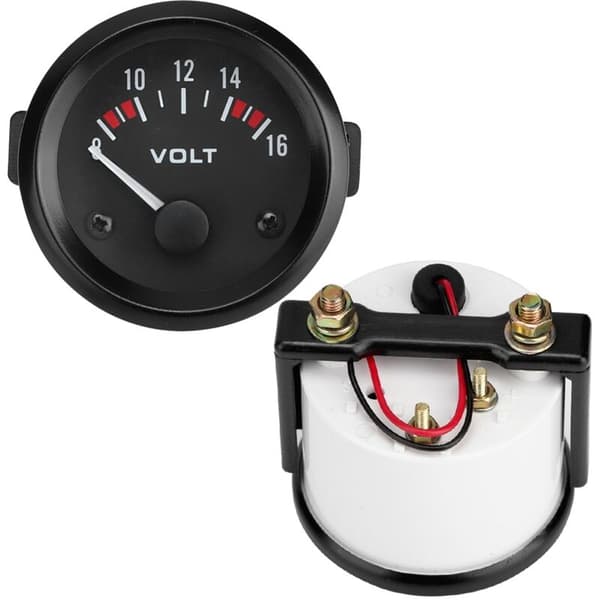 Bilvoltmeter, Universal 12V Bilvoltmeter 52mm Rund Spændingsmåler 8-16V BX100007 til de fleste 12V biler