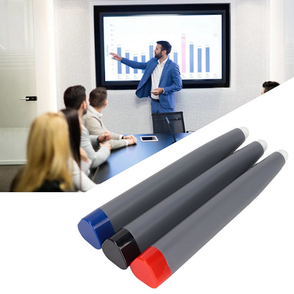 3 st pekskärmspenna i slitstarkt ABS-material, brett användningsområde, infraröd pekpenna för whiteboard och multimediaskärm