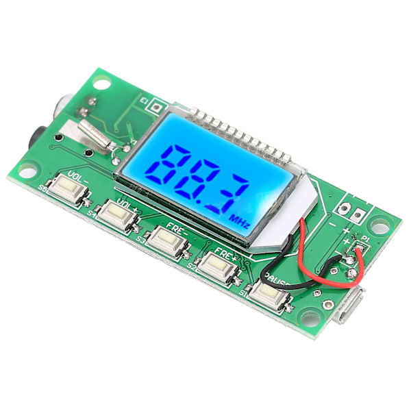 Digital FM-sändarmodul med LCD-display, 87-108MHZ frekvensmodulering, 3-5V, stereo