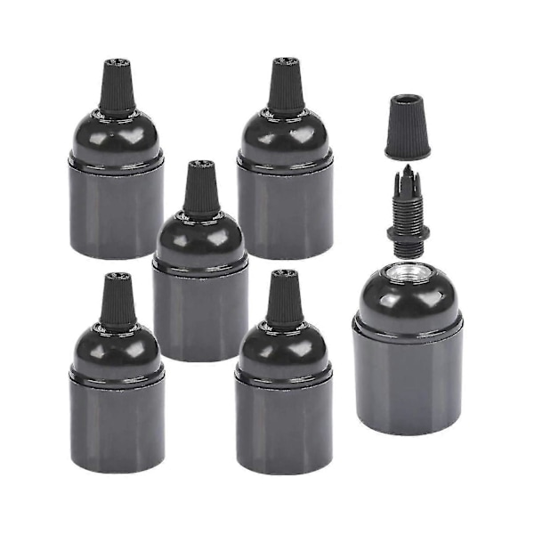 6-pack Bakelit Lamphållare E26/E27 Ljussockel Vintage Glödlampssockel Es Skruv Lamphållare För Ceili-hy