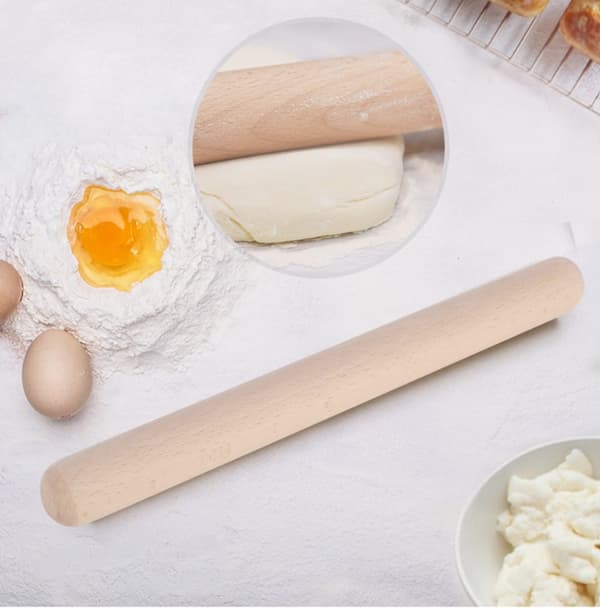 Kjevle i massivt tre for baking - 29 cm lengde
