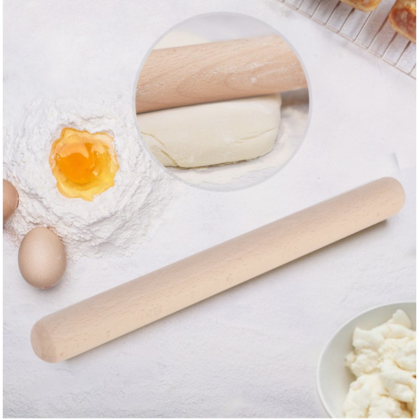 Solid Wood Rolling Pin for Baking - 29 cm Length