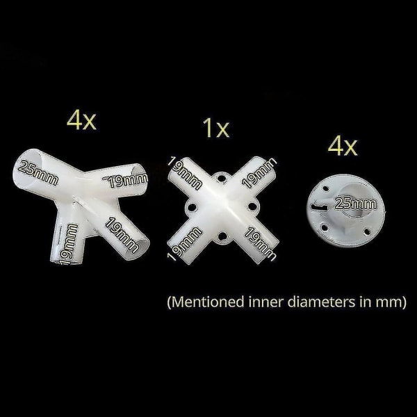 Reservdelar till 3x3m Gazebo Markis Tält Fötter Hörn Center Connector 25/19mm