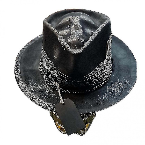 2023 Herre Cowboy Hat Punk Style Western Cowboy Hat Skull Hat Fast Gok