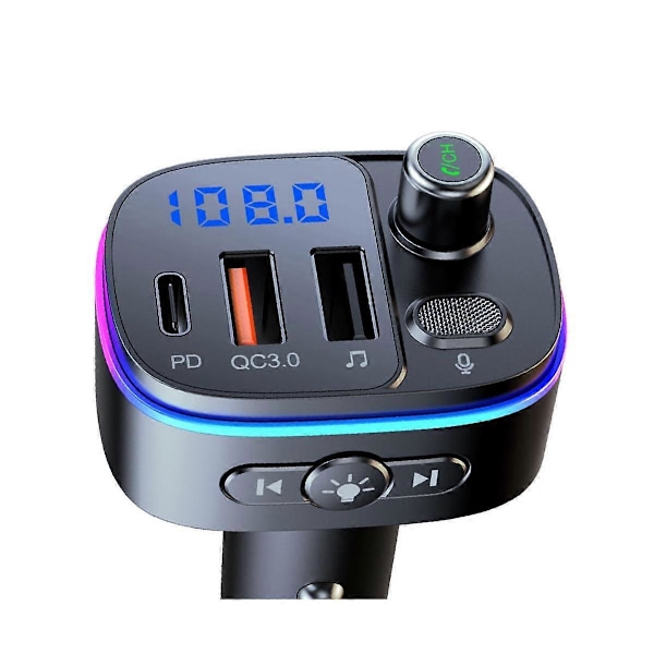 Ny Bil Bluetooth Mp3-spiller Lossless Bluetooth-samtale Multifunksjonell Bilspiller Billader 3.0 Fas