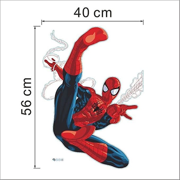 Spiderman-seinätarrat 3D-efektillä, Huoneen sisustus, Jättimäiset uudelleen sijoitettavat liimaavat seinätarrat, Lasten Spiderman-seinätarrat