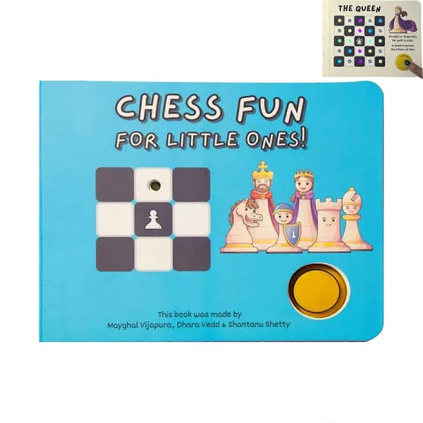 Little Ones Chess Interaktiv Bok Introduserer Sjakkreglene til Barn