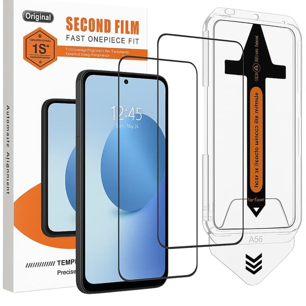 2-Pack Screen Protector Compatible with Samsung A56 – Installation Frame