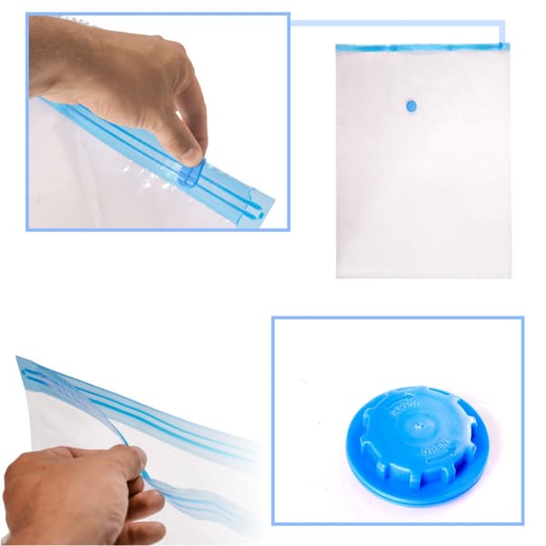 Vacuum bags for clothes 60x80 cm 5-pack reusable