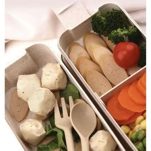 Tiered Lunch Box with Divider & Cutlery – 750 ml