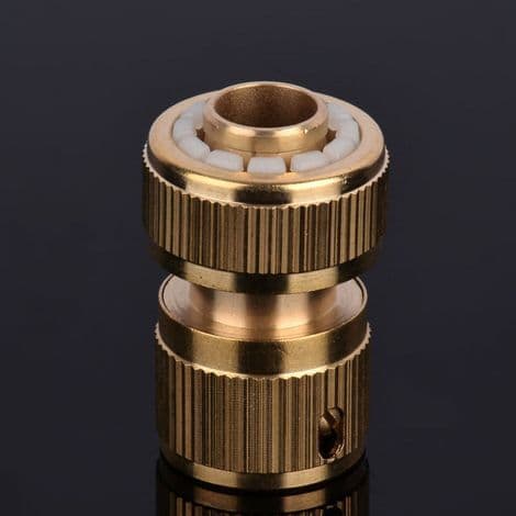 2 stk. hurtigkoblinger i messing, hurtigkoblinger for hageslange 1/2\" hurtigkoblinger