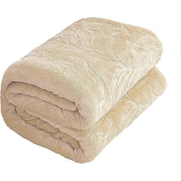127*152cm Uld Lammeulds Tæppe Komfortabelt og Simpelt, Velegnet til Seng, Sofa, Skammel, Rejse, Camping
