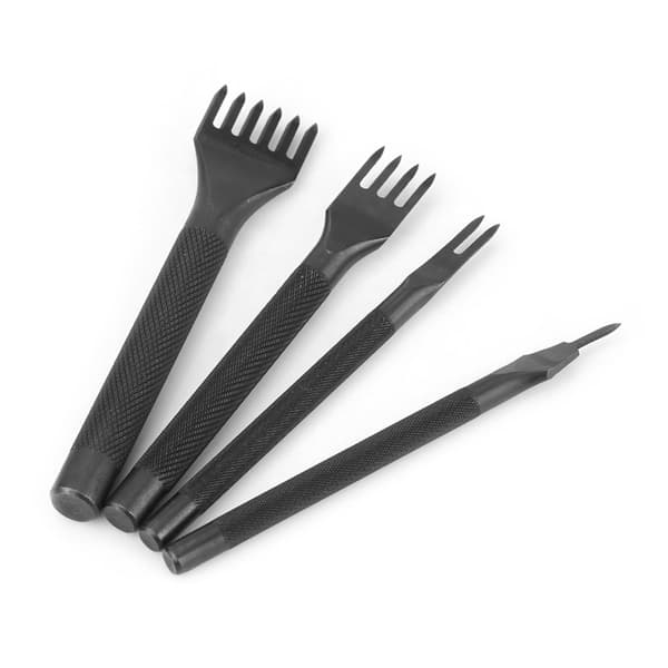 DIY Leather Hole Punch Tool - 4-piece set (1+2+4+6 teeth)