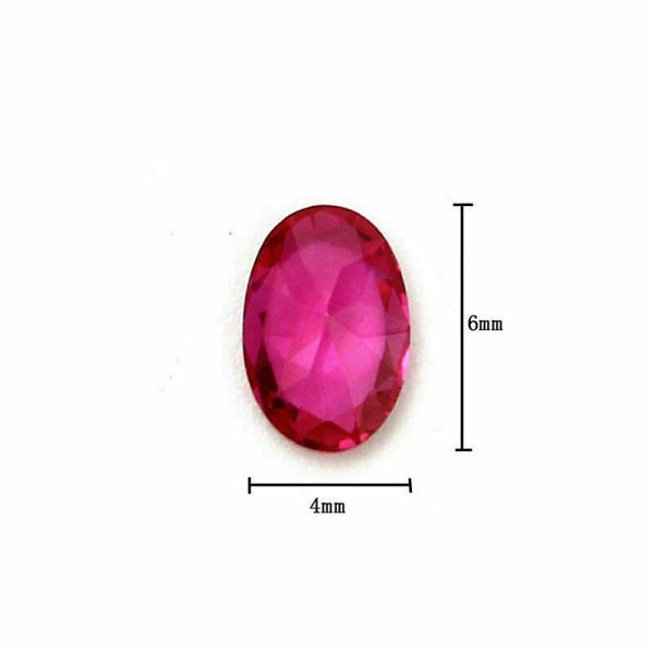 4x6mm Vacker Oval Rik Röd Rubin Moçambique Lös Ädelsten Ädelsten Smycken