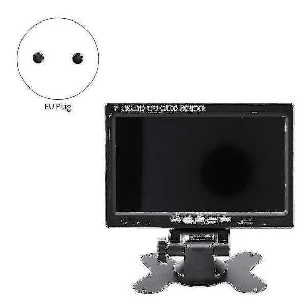 7 Tommer Bærbar Skærm 1024x600 Display - Kompatibel/VGA/AV Fotografi Skærm EU Stik