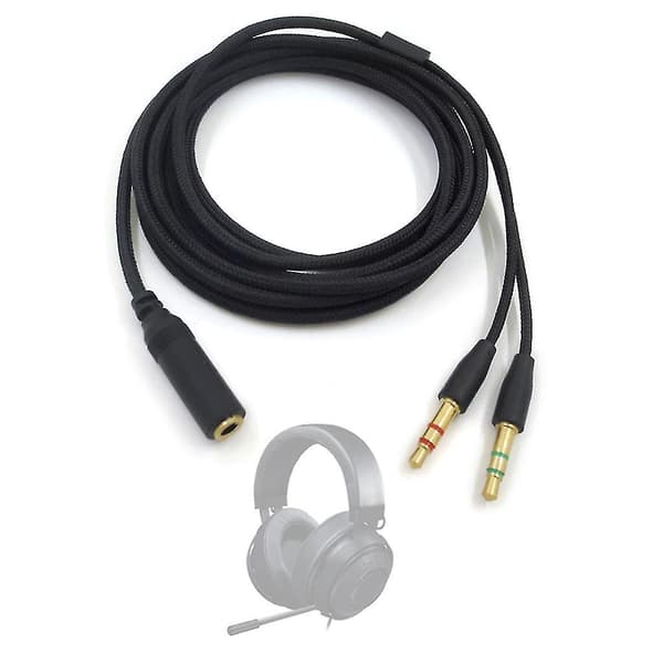 Høretelefonkabel Hovedtelefon Splitter Mikrofonledning Til Electra/kraken Pro 7.1 V2