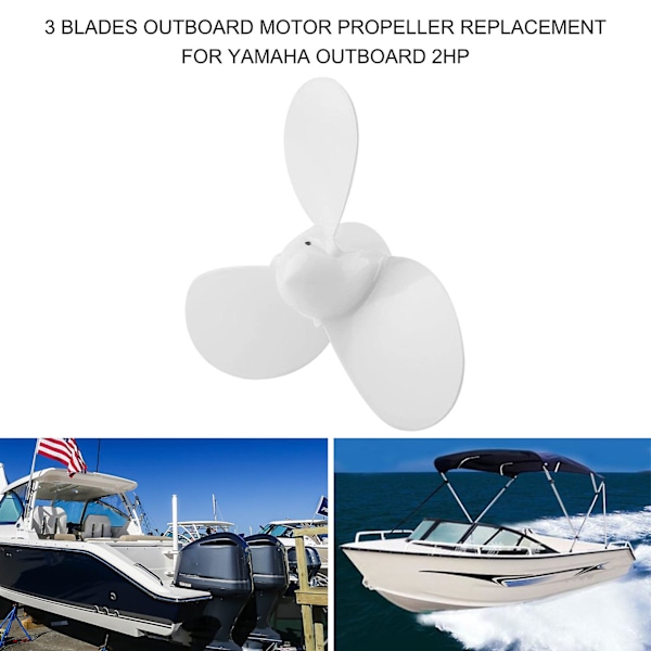 7 1/4X5-A Båtpropeller Utombordsmotor Propeller 3 Blad Aluminiumlegering Propeller Ersättning för Yamaha Utombordare 2HP