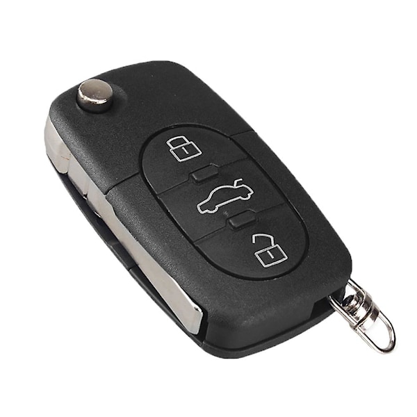 3 Knapper Flip Bil Nøgle Skall Etui til Au-di A2 A3 A4 A6 A8 TT CR2032